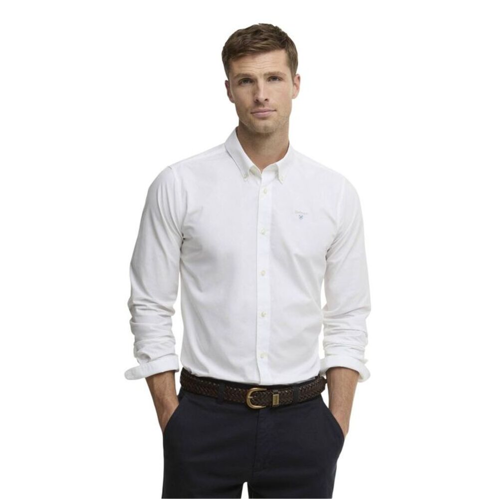 Barbour White Cotton Dress Men's Shirt